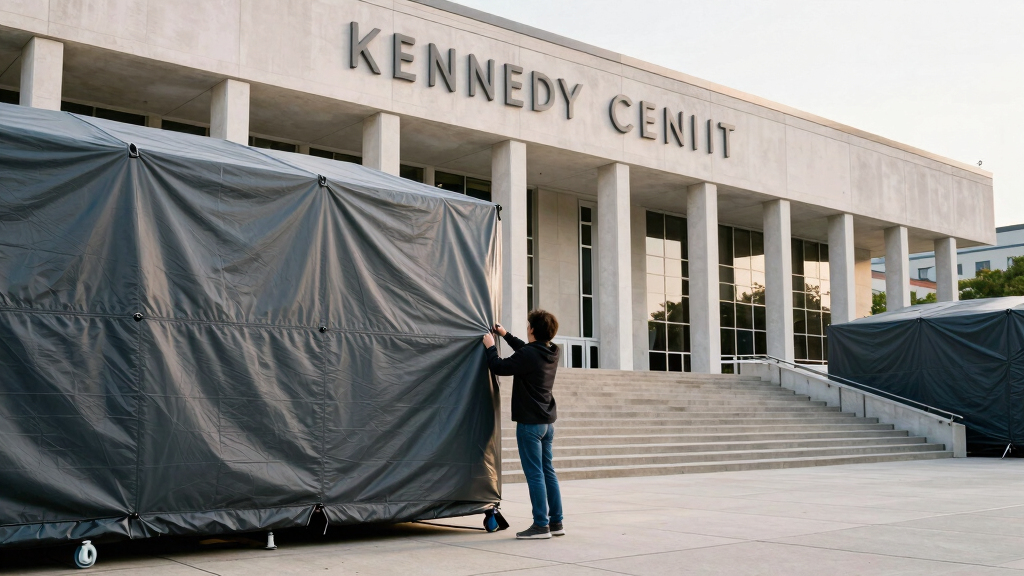Judge asks the Kennedy Center to explain tarps covering the building