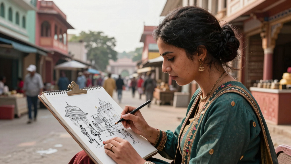 An Englishwoman Who Sketched India Before Photography Took Hold