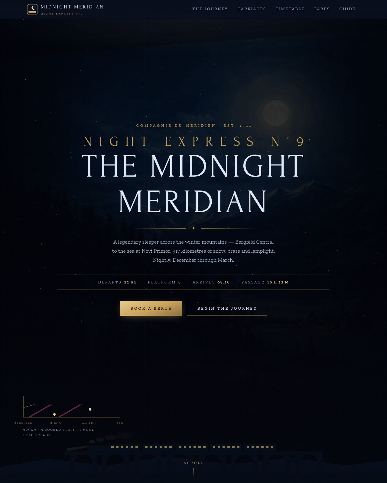 Live view of The Midnight Meridian — Night Express N°9 · Winter Passage