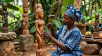 Yoruba Goddess Honored with Divine Sculptures in Ọṣun-Òṣogbo Grove
