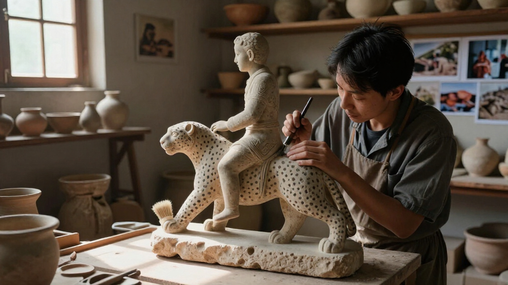 11,000-Year-old Sculpture Of Man Riding A Leopard Found In Turkey