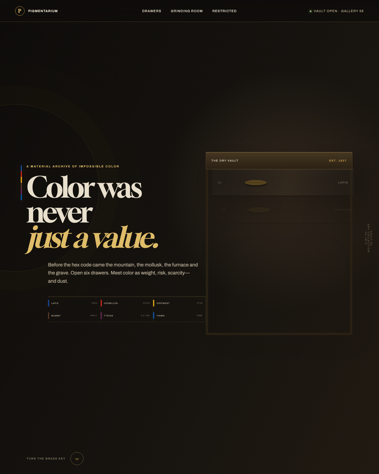 Live view of The Pigmentarium — A Vault of Historical Color