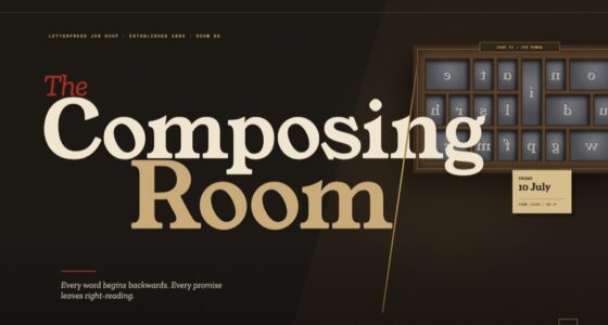 The Composing Room — Letterpress Job Shop, Est. 1893 — Physical Transformation (FABLE/175, room 62)