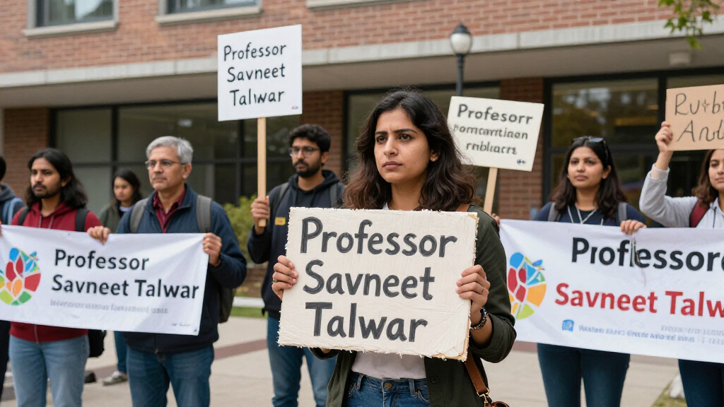 Hundreds Demand Reinstatement Of SAIC Professor Savneet Talwar