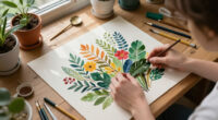 Lush Foliage Permeates Xanthe Burdett’s Delicate Portraiture