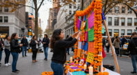 Giant Ofrenda Arrives In Manhattan Ahead Of Día De Muertos