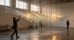 In ‘Aeolus,’ DRIFT Suspends Illuminated Glass Rods In A Sculpture Of The Wind