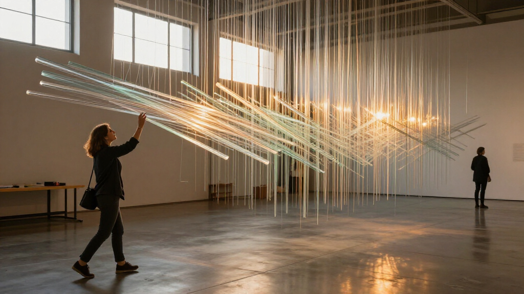 In ‘Aeolus,’ DRIFT Suspends Illuminated Glass Rods In A Sculpture Of The Wind