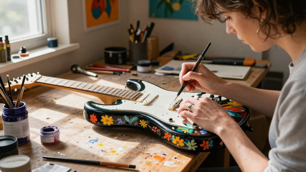 Meet The Painter Adorning Phoebe Bridgers’s Guitars