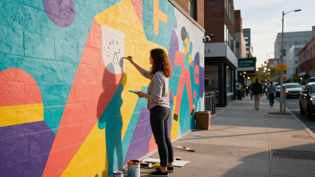 Playfully Vibrant Abstract Murals By Zebu Enliven Urban Walls
