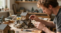 Precarious Dwellings Perch Atop Rocks In Simon Laveuve’s 1/35-Scale Miniatures