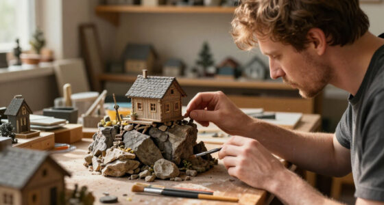 Precarious Dwellings Perch Atop Rocks In Simon Laveuve’s 1/35-Scale Miniatures